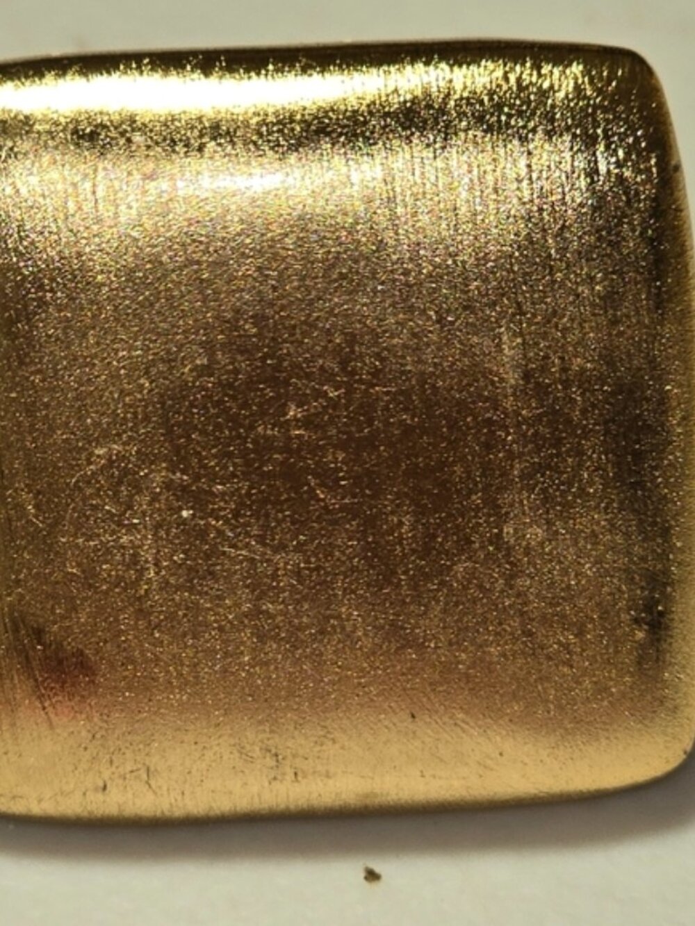 Gold Tone Matted Square Fashion Ring